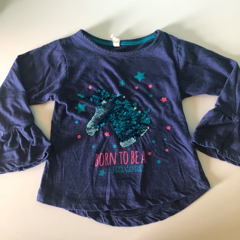 4T Long Sleeve TShirt - Born To Be A Unicorn - Bundle and save